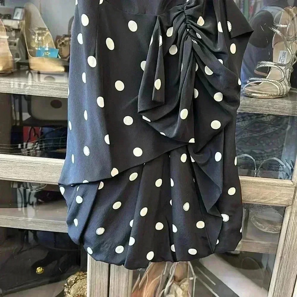 MARC BY MARC JACOBS "Hot Dot" Black and White Polka Dot Print Dress Size 2 - Picture 7 of 10